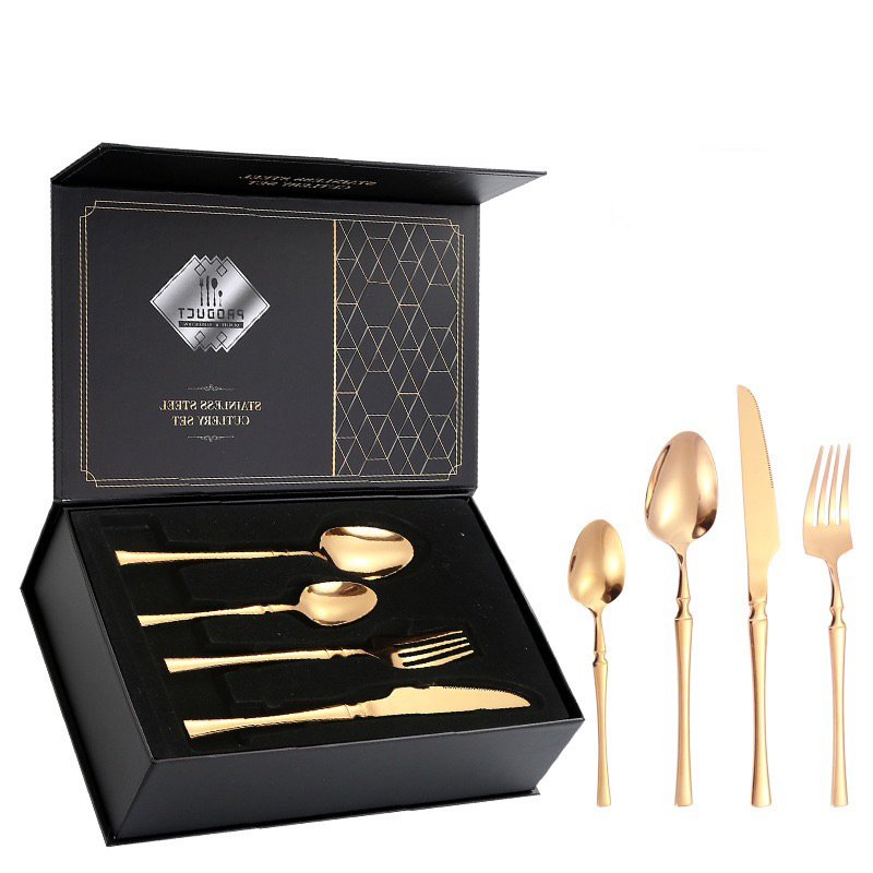 Trans-border Amazon Xiaoman cintura juego de vajilla de acero inoxidable hotel comida occidental cuchillo tenedor cuchara caja de regalo bistec cuchillo tenedor cuchara