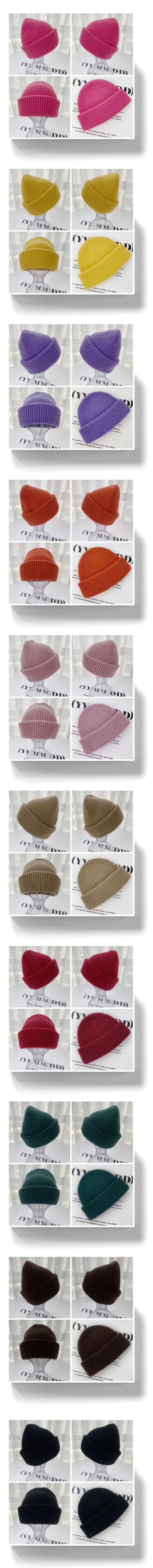 鹿毛绒双翻边帽