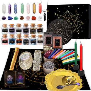 �羳Witchcraft Kit��Ȼˮ��ԭʯ�ɻ��ɲݲ�șˮ��ħ���׺�55pcs