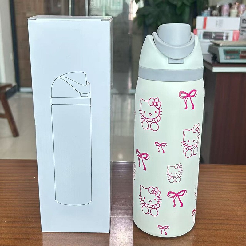 跨境卡通手提水果杯304不锈钢保温杯大容量双饮水杯户外运动水壶|undefined