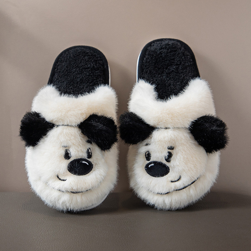 New invierno hogar antideslizante calentamiento zapatillas de algodón niñas niños 2025 bebé dibujos animados niños zapatillas de algodón