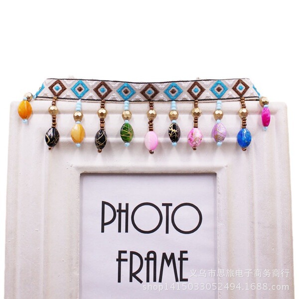 Ethnic scarf with tassels