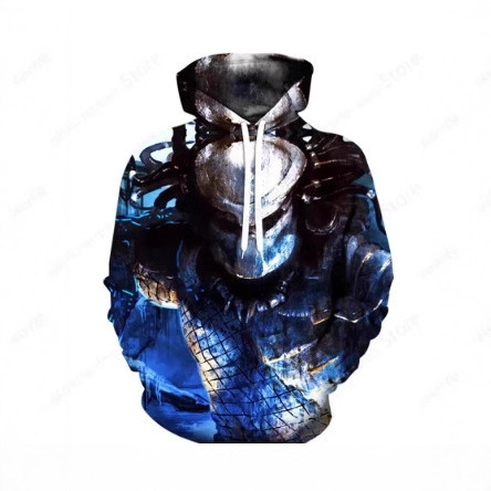 3D Movie Predator Printed Graphic Hooded Men's Fashion Hoodies Sweatshirts Boy Sweat Male Sweatshirt