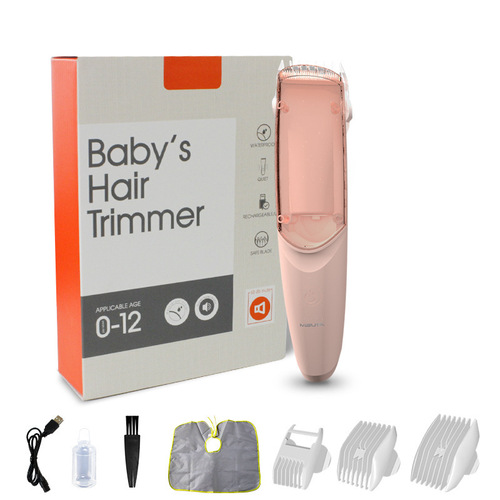 USB baby hair clipper silent automatic suction baby hair shaving adult hair cutting rechargeable waterproof electric clipper