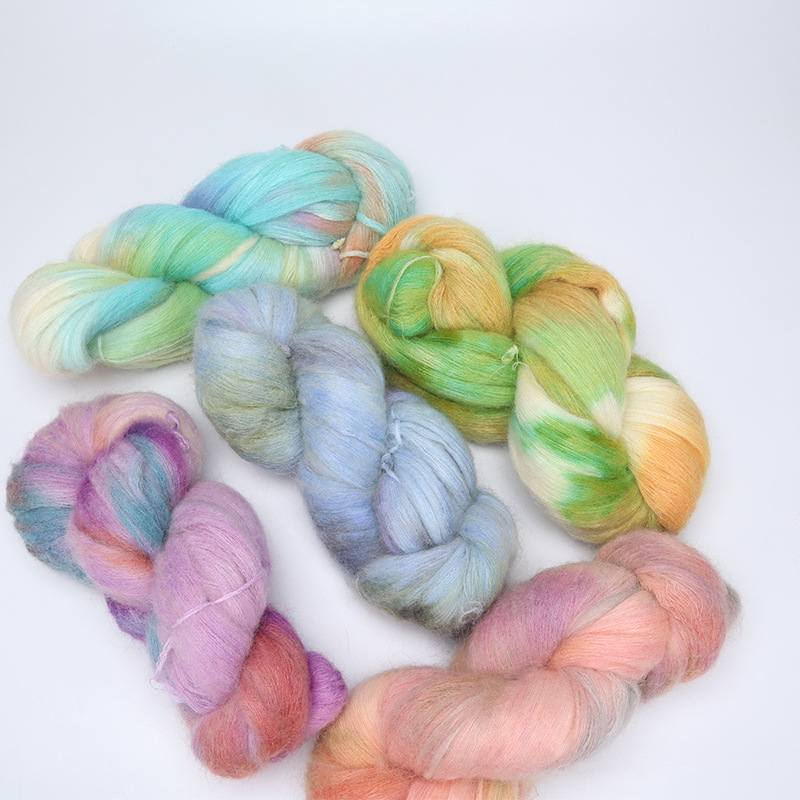 段染幼马海毛毛线团diy 软糯 手工编织围巾披肩围脖毛衣手编配线