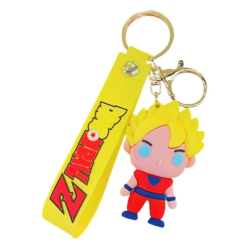 Nueva versión Q Dragon Ball llavero exquisito lindo mochila colgante Rey Mono muñeca niños coche llavero