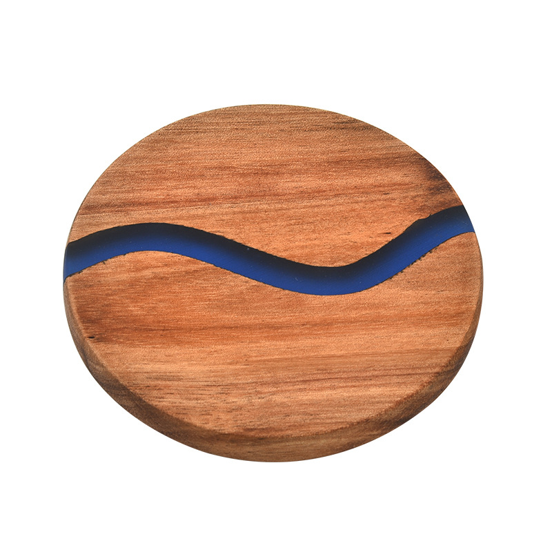 Posavasos redondos de mármol artificial de madera de Xiangsi Ventas directas de fábrica Posavasos de madera de Xiangsi Mesa de comedor Posavasos creativos personalizados