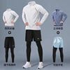 Sports Suit Men's Winter Running Quick-Drying Jacket New Windproof Cycling Morning Running Training Fake Two-Piece Tights Sports Suit Men's Winter Running Quick-Drying Jacket New Windproof Cycling Morning Running Training Fake Two-Piece Tights