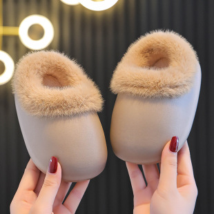 Children's Cotton Slippers, Snow Boots, Waterproof, Baby Warm, Autumn and Winter, Infant Outerwear, Closed Heel, Kidsren's Style