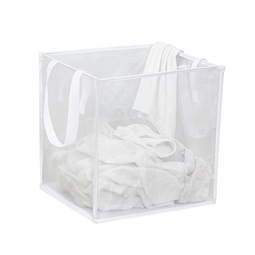 Folding laundry basket square large mesh dirty clothes basket bathroom dirty clothes storage basket portable clothes dirty clothes basket