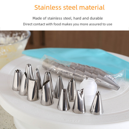 Manufacturer Direct Sale 430 Stainless Steel 48-Head Decorating Tip Converter Set Cake Decorating Cookies Baking Tool