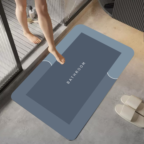 Bathroom absorbent floor mat diatom mud soft pad toilet bathroom door quick-drying foot mat household non-slip mat entry door mat