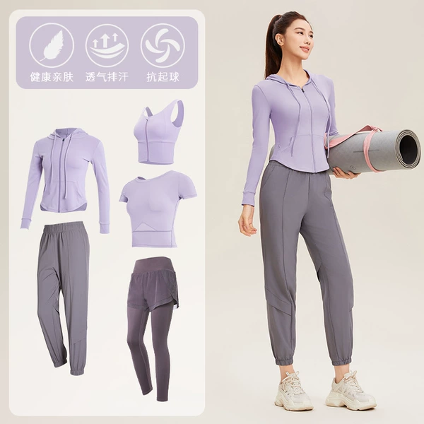 [Short sleeves] Purple Purple Five -piece TC61287