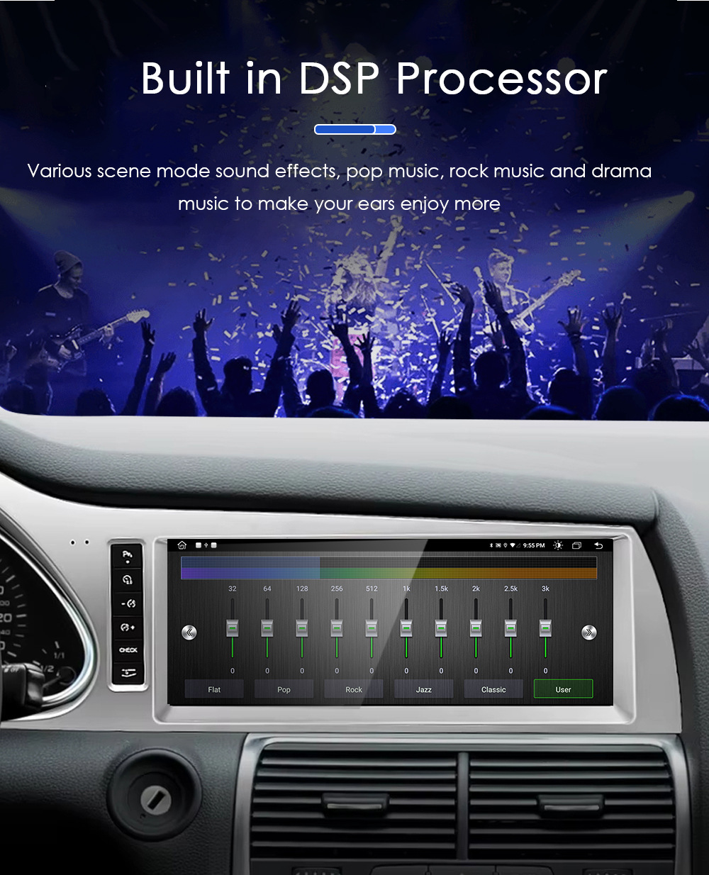 Cross-Border Suitable for Audi Q7 4L 2005-15 Wireless Carplay Large Screen Android Hd Car Navigator