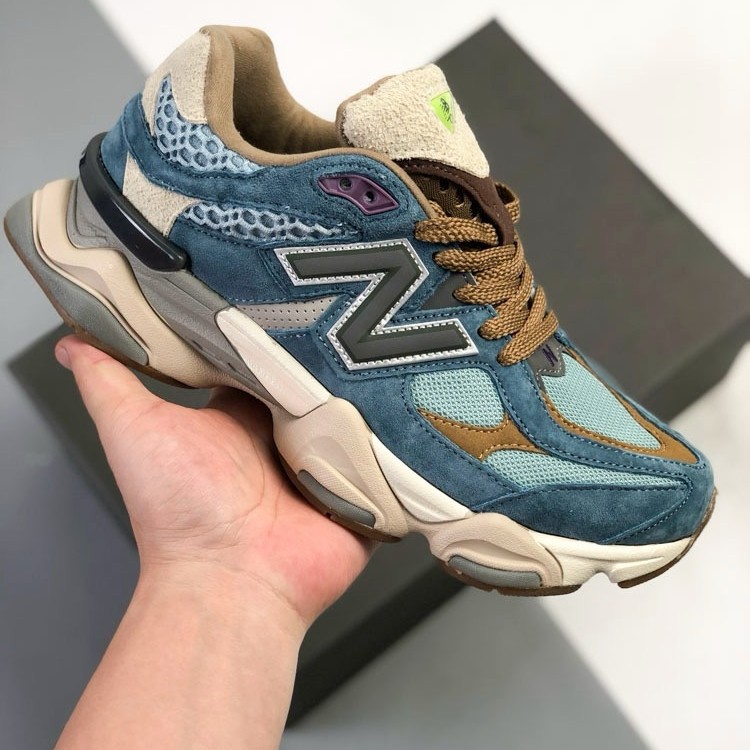 NB9060 retro casual sports running shoes, non-slip and shock-absorbing, low-top thick-soled height-increasing casual dad shoes.