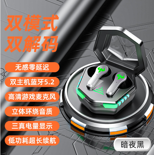 Popular TWS nuevo N35 auricular Bluetooth inalámbrico en la oreja pantalla digital bajo retraso e-deportes juego auriculares transfronterizos