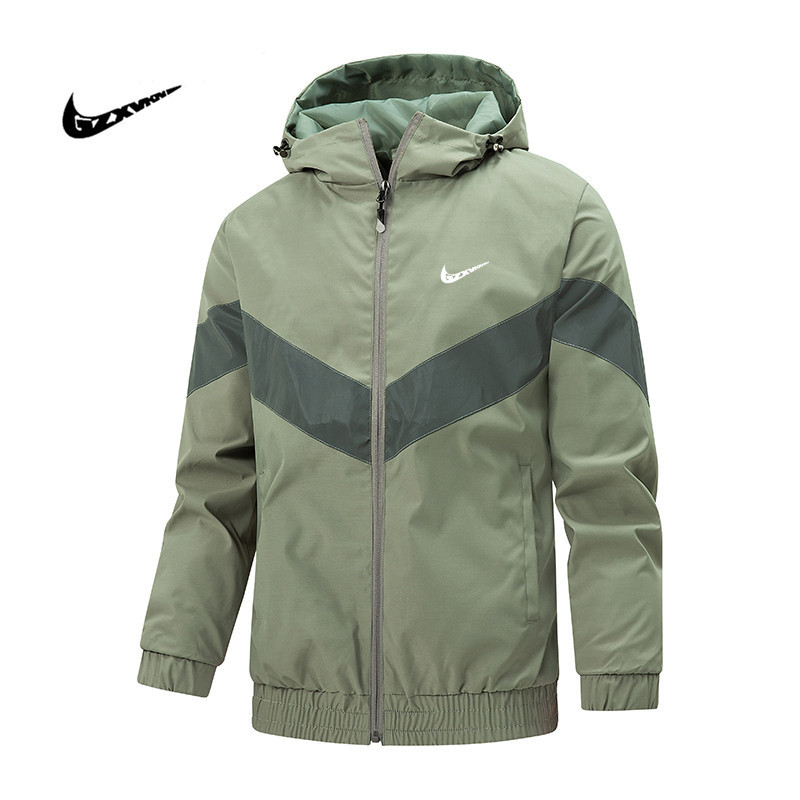Cross-Border Men's Jacket for Spring and Autumn, New Style, Youth Hooded High-Quality Windbreaker, Trendy Brand, Loose Casual Sports Coat Cross-Border Men's Jacket for Spring and Autumn, New Style, Youth Hooded High-Quality Windbreaker, Trendy Brand, Loose Casual Sports Coat