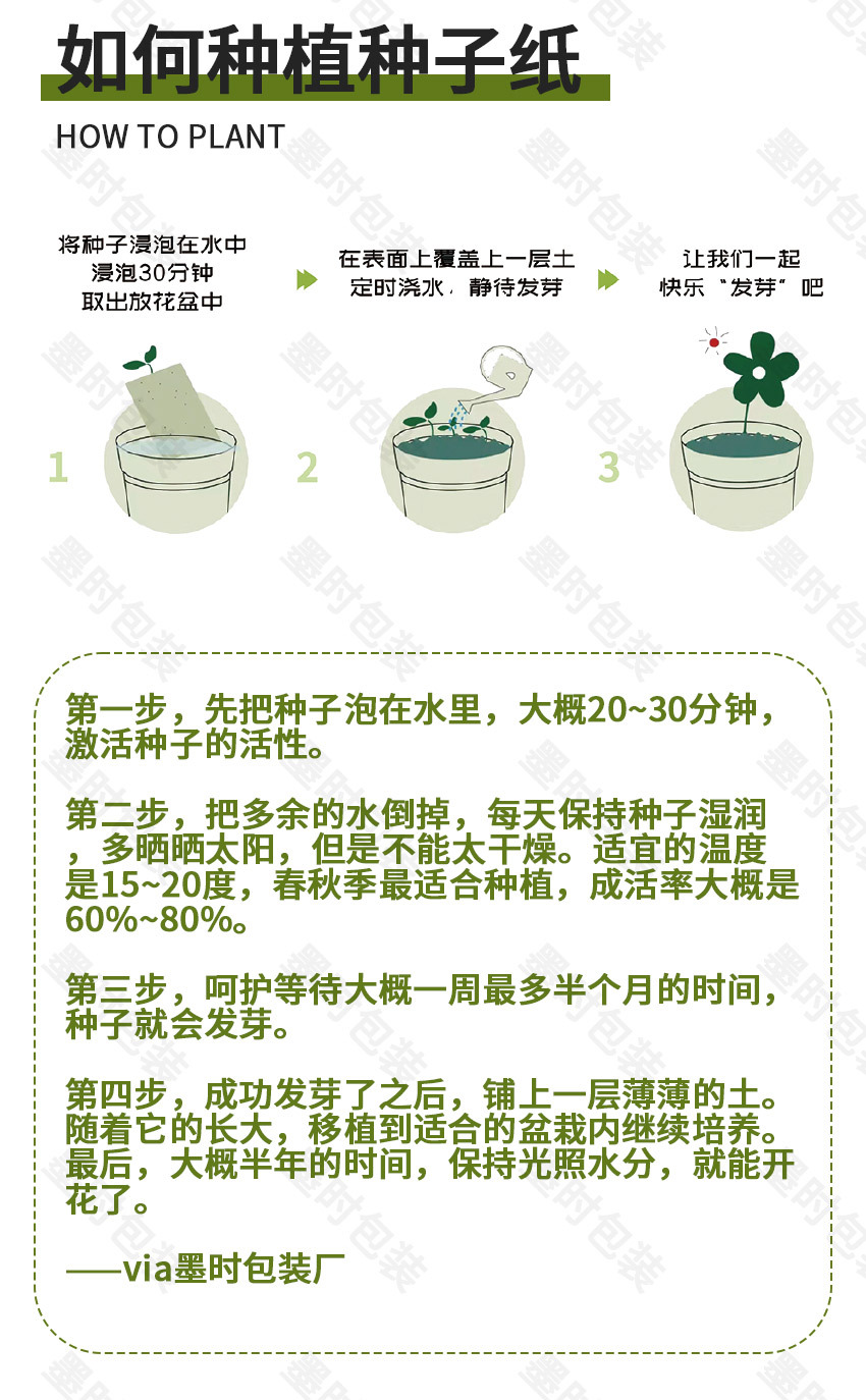 艺术纸定制种子纸种子卡片定做可生物降解发芽开花手工环保纸现货-阿里巴巴