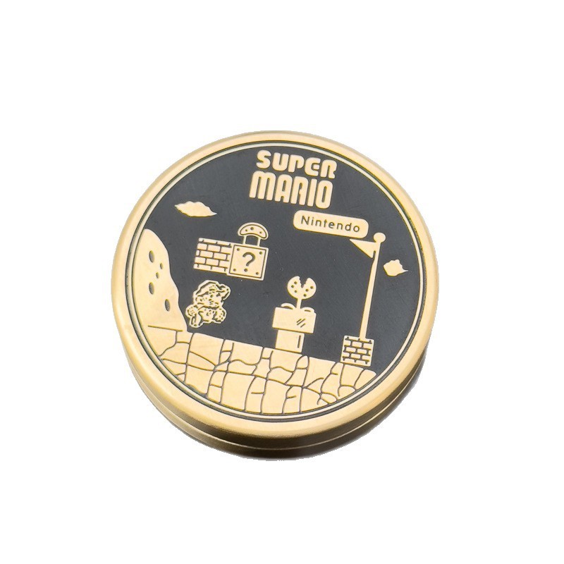 EDC マリオステンレス鋼金属減圧アーティファクトおもちゃフィジェットスピナープッシュカード|undefined