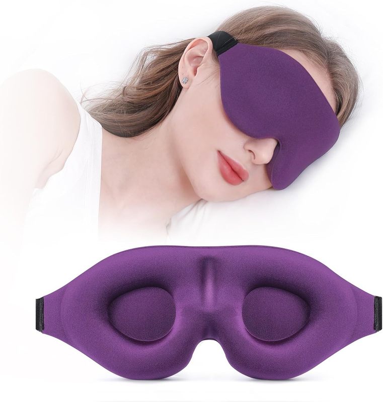 跨境3D全遮光侧睡眼罩记忆棉零压感立体可调带旅行睡眠瑜伽护眼罩|undefined