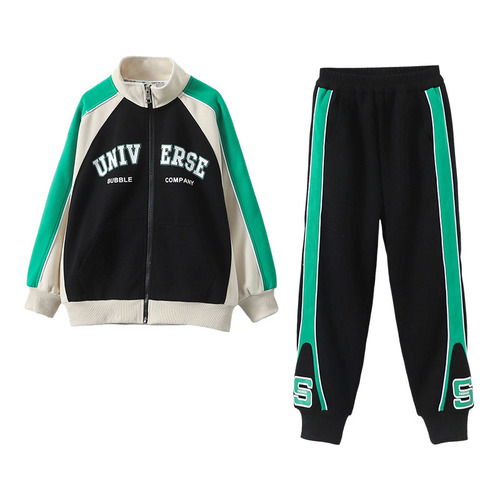 Women's Autumn Set 2024 New Fashion Trendy Girl Big Kid Children's Clothing Spring and Autumn Season Sports Suit Two-Piece Set