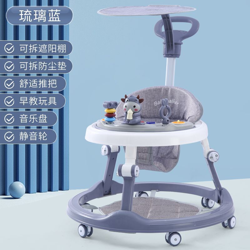 Andador para bebés que previene las piernas en forma de O y las caídas, apto para bebés de 6 a 18 meses, permite sentarse y ser empujado para ayudar a caminar y aprender a conducir.