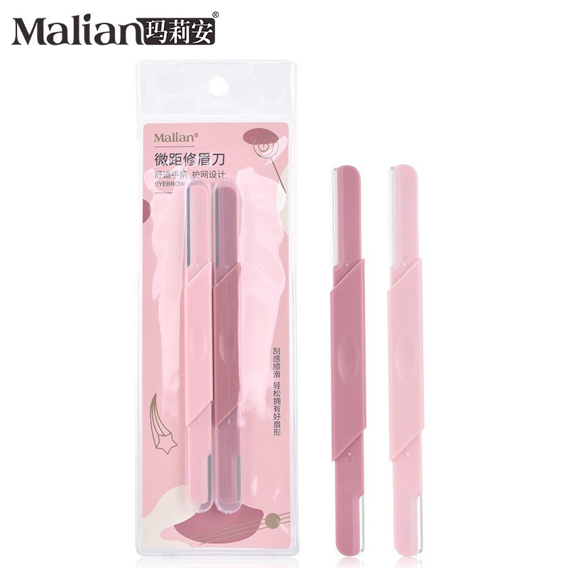 Marianne raspado rápido de cejas raspado de cejas tipo cuchillo de corte de cejas macro cuchillo de red sin cabello lavable afeitador de cejas manual