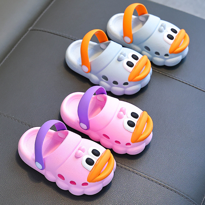 Sandalias y pantuflas para niños padre-hijo hombre nuevo adulto verano dibujos animados fondo suave antideslizante casa baño baño al aire libre