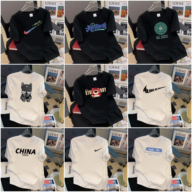 Short-Sleeved T-Shirt for Men 2026 Summer New Style Loose Non-Transparent Pure Cotton Bottoming Shirt Youth Trendy Brand Top T-Shirt Ins