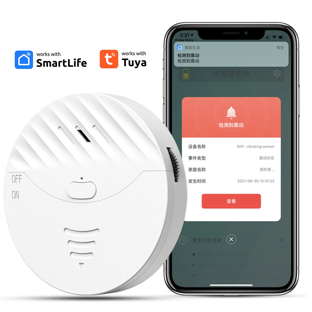 Трансграничная Wi-Fi вибрационная сигнализация, граффити, противоугонная сигнализация, 130 децибел, сигнализация для дверей и окон, умное приложение Tuya