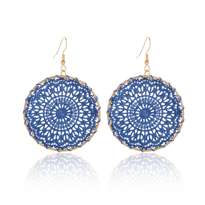 Simple Style Flower Alloy Braid Womenu0027S Drop Earrings 1 Pair