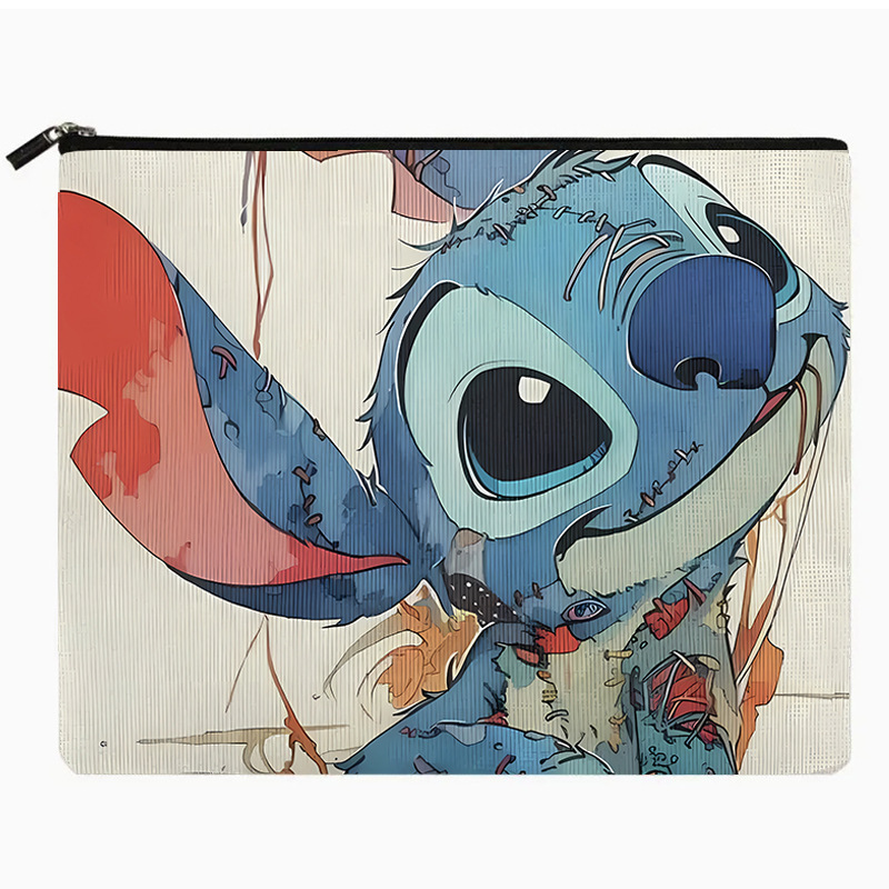 Bolsa de almacenamiento con estampado de dibujos animados de Stitch, éxito de ventas en Amazon, disponible para entrega inmediata, patrón y tamaño personalizables.