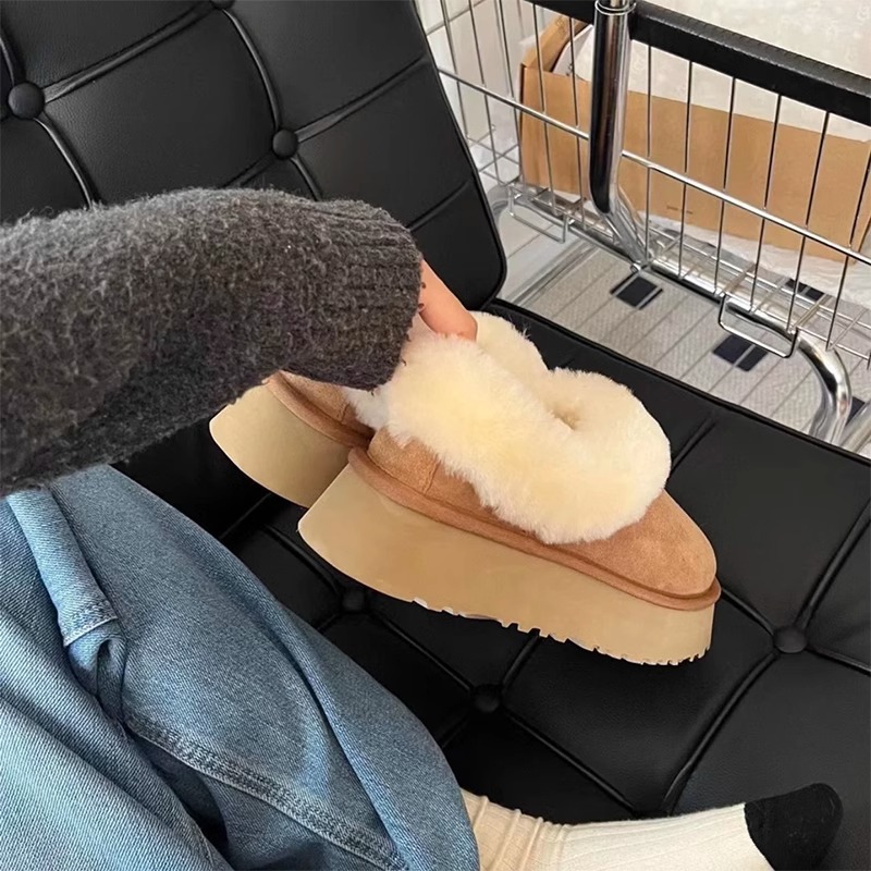 2023 Autumn/winter New Internet Red Thick Sole Fur Snow Cotton Shoes_voghion.com