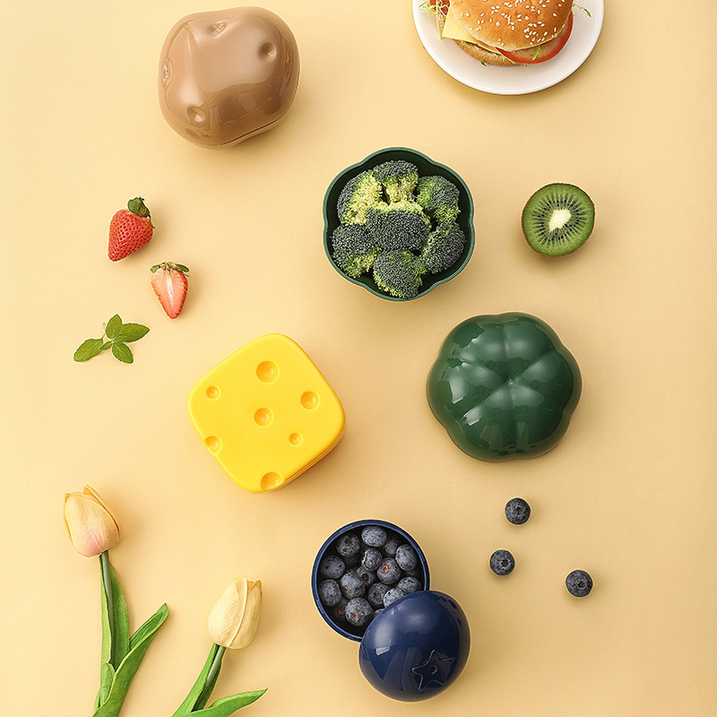 Пластиковая брокколи Картофель Коробка для пищевых продуктов Свежая коробка для хранения фруктов и овощей Коробка для упаковки Кухонный холодильник Герметичная коробка
