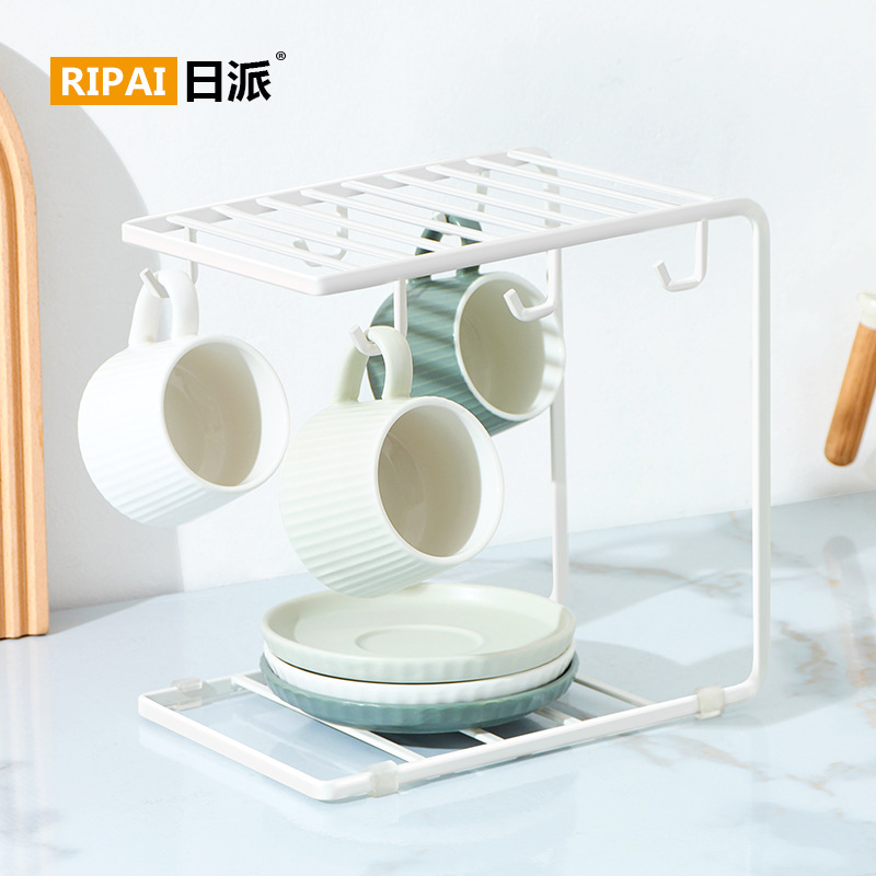 Japanese cup rack storage rack upside down coffee mug drain rack creative home storage glass cup rack