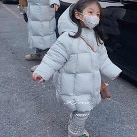 儿童2025新款羽绒服冬季男女童中长款羽绒外套加厚鸭绒童装冬装