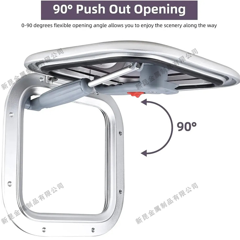 Marine Aluminum Porthole Yacht Marine Rv Window Porthole Skylight Decorative Window Glass Window Aluminum Alloy Porthole