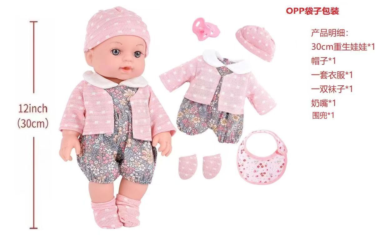 12 pulgadas muñecas de simulación de base de flores, muñecas de mini juguetes lindas y lindas transfronterizas en el extranjero