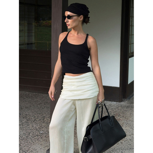 Women's Loose Pleated Trousers with Boot Detail - Autumn 2025 New Arrival - Cross-border Commuting Style