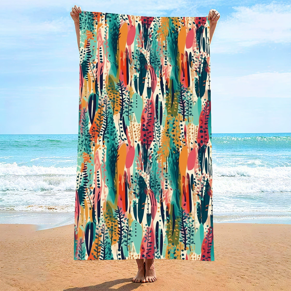 Quick dry double-sided beach cartoon cute bath towel, (Physicals), Amazon