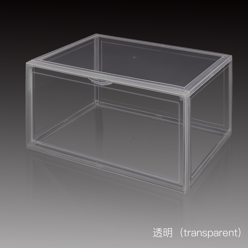 Caja dura engrosada caja de zapatos transparente de plástico flip caja de almacenamiento de acrílico a prueba de polvo combinación de zapatos gabinete de zapatos al por mayor