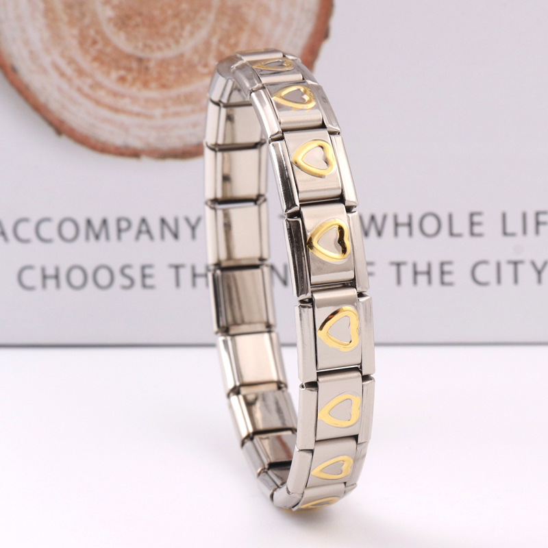 Classic Style Heart Shape Stainless Steel Bangle display picture 1