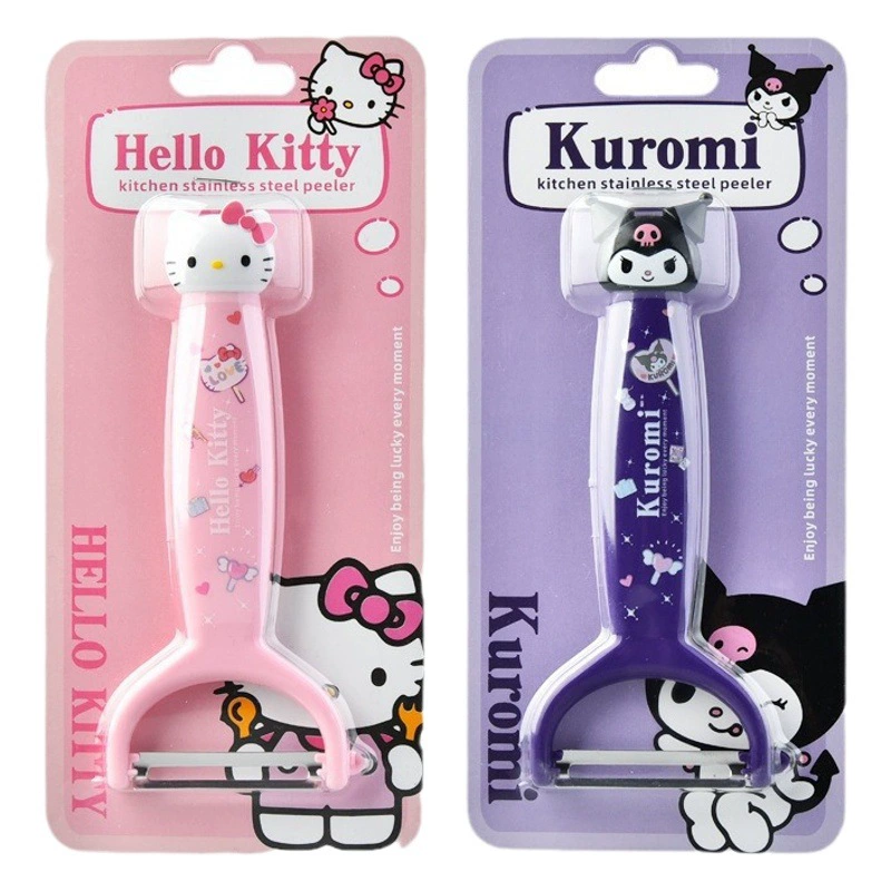 Новый Овощечистка Sanrio Kuromi Melon Planer, многофункциональная кухонная бытовая портативная Овощечистка, партия артефактов