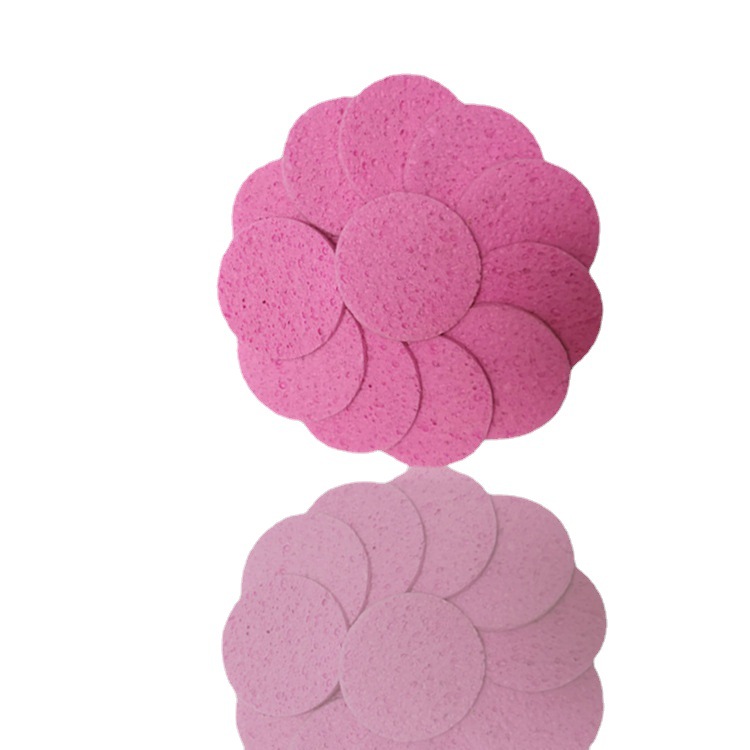 Transfronterizo de Venta caliente redondo multicolor multi-tipo opcional cara puff celulosa esponja de limpieza de algodón pulpa de madera algodón lavado de cara soplo de limpieza