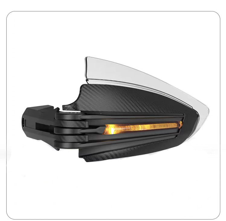 Motorcycle Modification Accessories with Led Light Hand Guard Bow, Universal Windshield Hand Guard Lampshade, Anti-Fall and Windproof Hand Guard