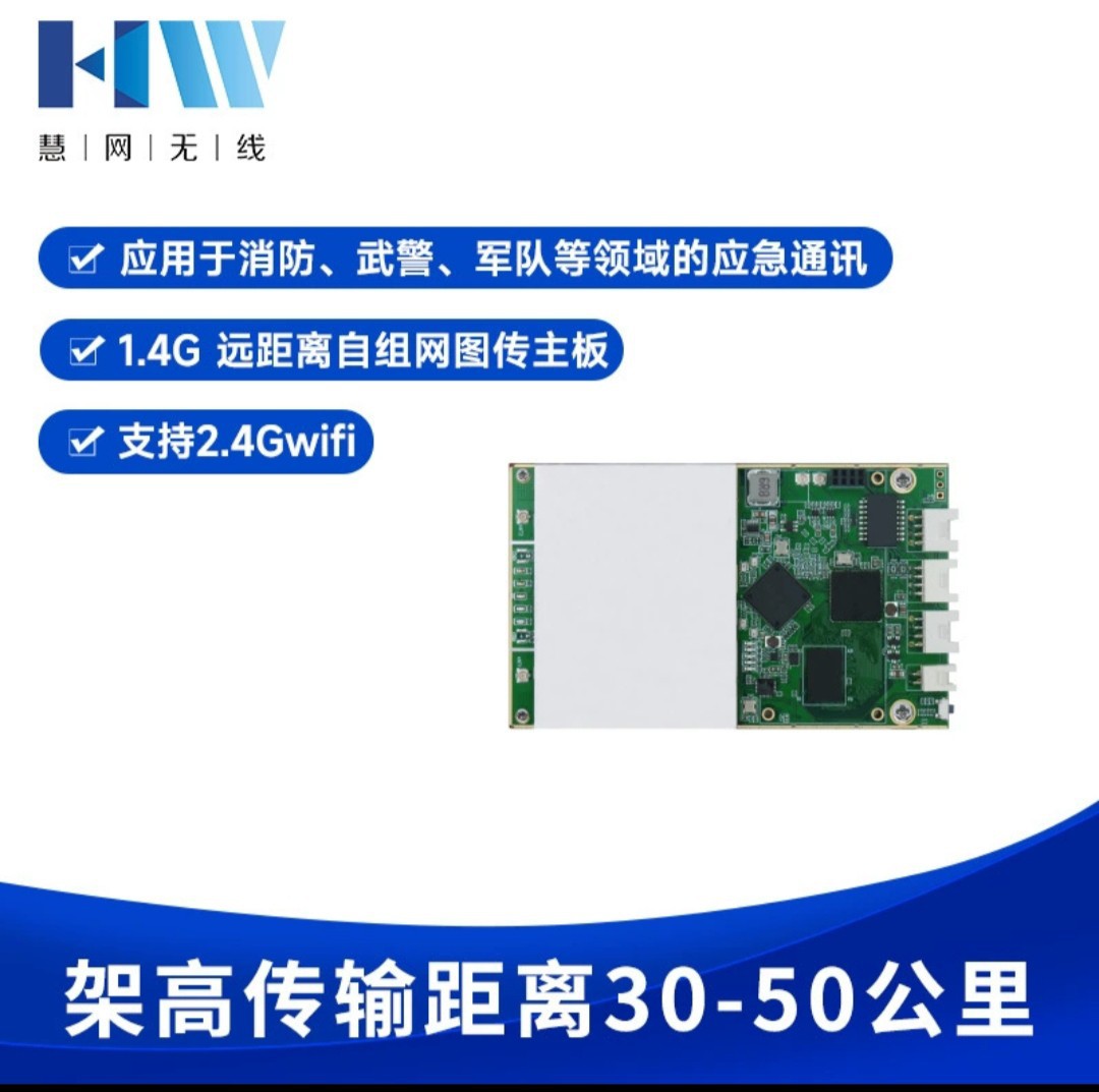 慧网  HW-ML182 双通道无中心自组网速率可达120Mbps无线组网带宽