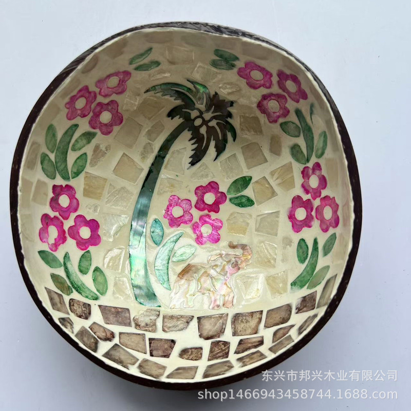 Wholesale Vietnamese Entrance Key Storage Tray Natural Coconut Shell Bowl Shell Coconut Bowl Home Decoration Storage Handmade Ornaments