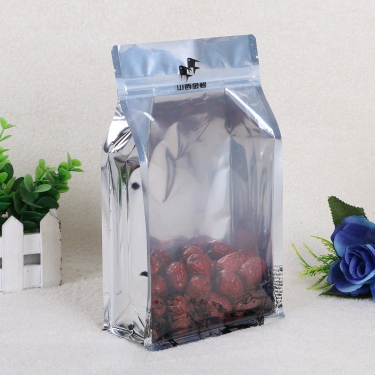 厂商供应批发透明塑料八边封自立食品袋 铝箔袋真空食品储存袋子