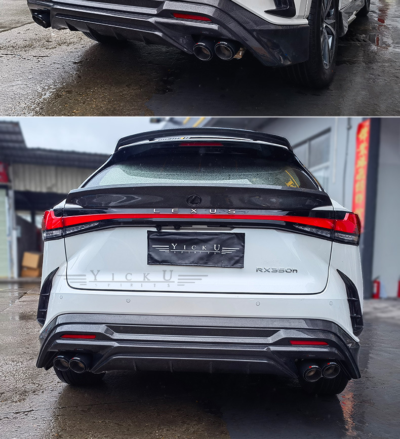 Suitable for 23-25 Lexus Rx350 Modified Trd Carbon Fiber Front Lip, Rear Lip, Side Skirt and Tail Top Wing