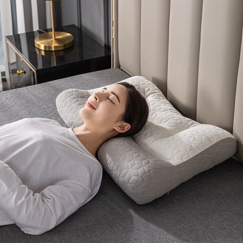 Factory direct sales cervical fiber pillow pillow core household cervical vertebra support sleep pillow adult student men and women comfortable